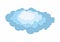 Cloud layer. 3D Blue cloud on a white background