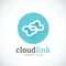 Cloud Link Abstract Vector Concept Storage Icon