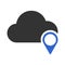 Cloud location icon design