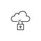 Cloud lock outline icon