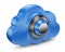 Cloud and lock. Secure concept. 3D Icon isolated