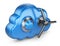 Cloud and lock. Secure concept. 3D Icon isolated