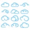 Cloud logo symbol sign icon set vector design elements