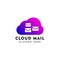 cloud mail logo design template. cloud tech logo design vector