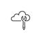 Cloud maintenance line icon