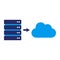 Cloud migration and cloud computing icon