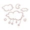 cloud and mobile isolated icon in doodle style
