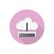 Cloud modem vector flat colour icon