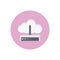 Cloud modem vector flat colour icon