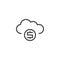 Cloud money line icon