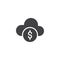 Cloud money vector icon