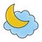 Cloud with moon weather icon