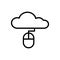 Cloud, mouse icon. Simple line, outline vector elements of internet storage icons for ui and ux, website or mobile application