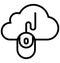 Cloud Mouse Isolated Vector Icon that can easily modify or edit.