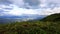 Cloud multilayer movements above mountain range at morning