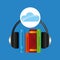 Cloud music concept audio books graphic