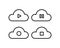 cloud music data storage vector illustration. music button on cloud illustration, such as play, stop, pause, forward