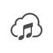 Cloud Music Simple Icon White Design