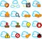 Cloud Network icons set