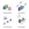 Cloud Network Isometric Icons