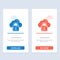 Cloud, Network, Lock, Locked  Blue and Red Download and Buy Now web Widget Card Template