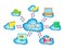 Cloud network technology service concept