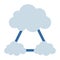 Cloud Networking - Flat color icon.