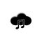 cloud and note icon. Element of music icon. Premium quality graphic design icon. Signs and symbols collection icon for websites, w
