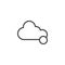 Cloud notification line icon.