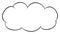 Cloud outline icon. Sketch style. Vector illustration