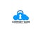 Cloud padlock logo icon design concept illustration