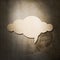 Cloud paper on wooden background