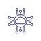 cloud platform line icon on white