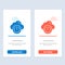 Cloud, Power, Network, Off  Blue and Red Download and Buy Now web Widget Card Template