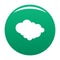 Cloud of precipitation icon vector green