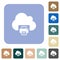 Cloud printing rounded square flat icons