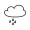 Cloud with the rain icon