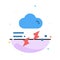 Cloud, Rain, Rainfall, Rainy, Thunder Abstract Flat Color Icon Template