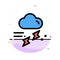 Cloud, Rain, Rainfall, Rainy, Thunder Abstract Flat Color Icon Template