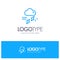 Cloud, Rain, Rainfall, Rainy, Thunder Blue Outline Logo Place for Tagline