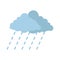 Cloud rain storm icon, flat style