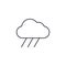 Cloud, rain weather thin line icon. Linear vector symbol