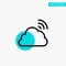 Cloud, Rainbow, Sky, Spring, Weather turquoise highlight circle point Vector icon