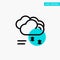 Cloud Raining, Forecast, Raining, Rainy Weather turquoise highlight circle point Vector icon
