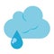 Cloud raining weather symbol cartoon