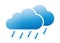 Cloud rainy weather colorful vector icon