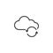 Cloud recycle line icon
