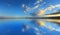 Cloud reflection on Bonneville Salt flats