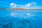 Cloud reflections in the salt of Lake Crosbie.