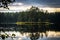 Cloud reflections in the swamp lake